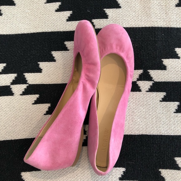 J. Crew Shoes - Pink suede J. Crew Cece flats